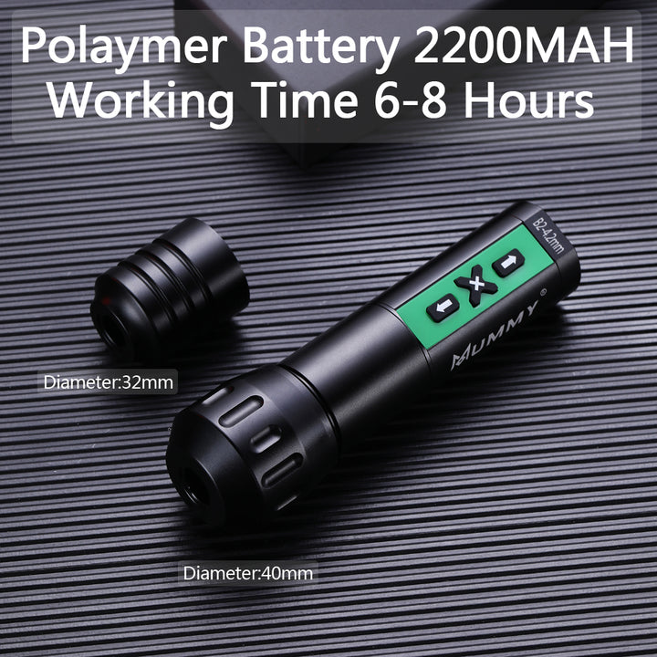 Translation missing: en.MUMMY ROTARY WIRELESS TATTOO MACHINE PEN DIRECT DRIVER 4.2MM(Green)