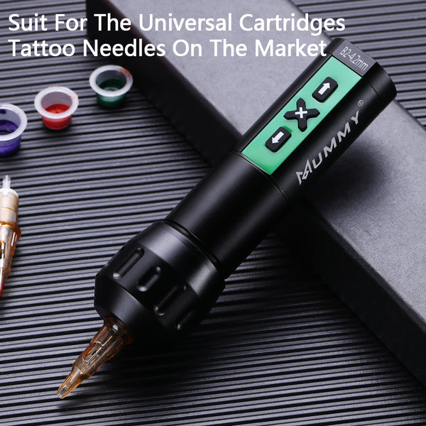 MUMMY ROTARY WIRELESS TATTOO MACHINE PEN DIRECT DRIVER 4.2MM(Green)