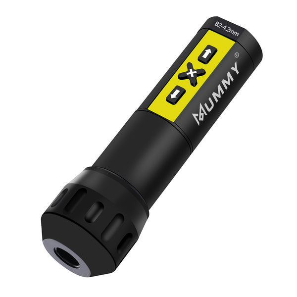 Mummy Rotary Wireless Tattoo Machine Pen Direct Driver 4.2mm(Yellow)