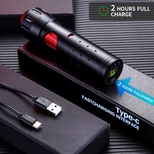 Translation missing: en.Mummy Pharaoh Wireless Tattoo pen Machine with adjustable Stroke length 2.5mm-4.0mm